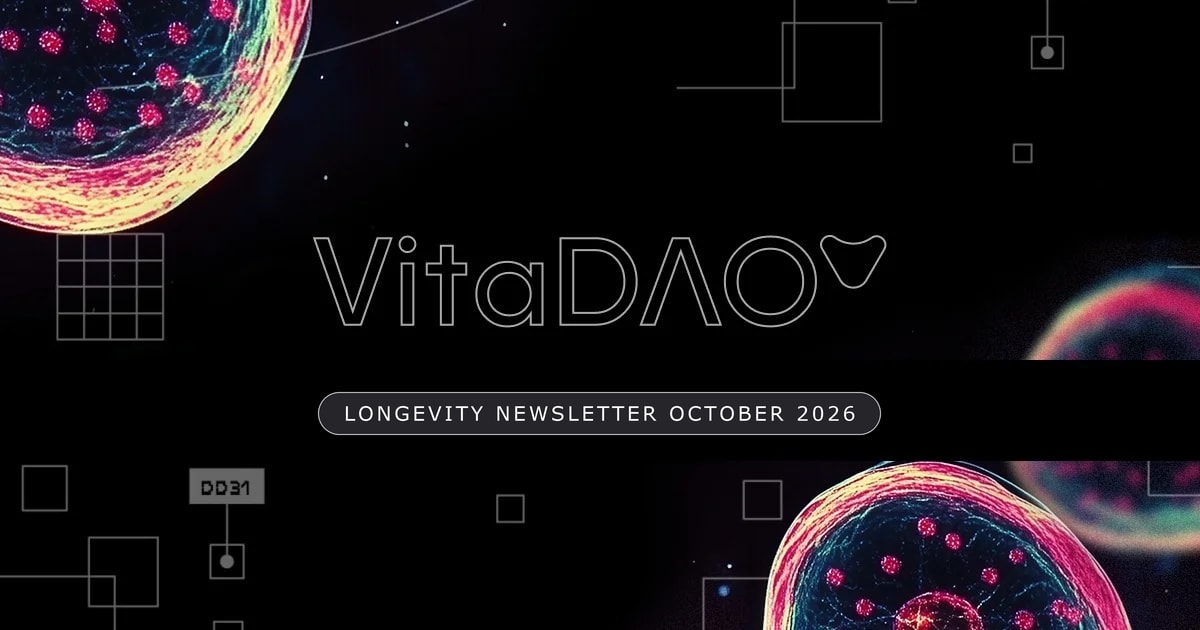 VitaDAO Longevity Newsletter October 2026 cover