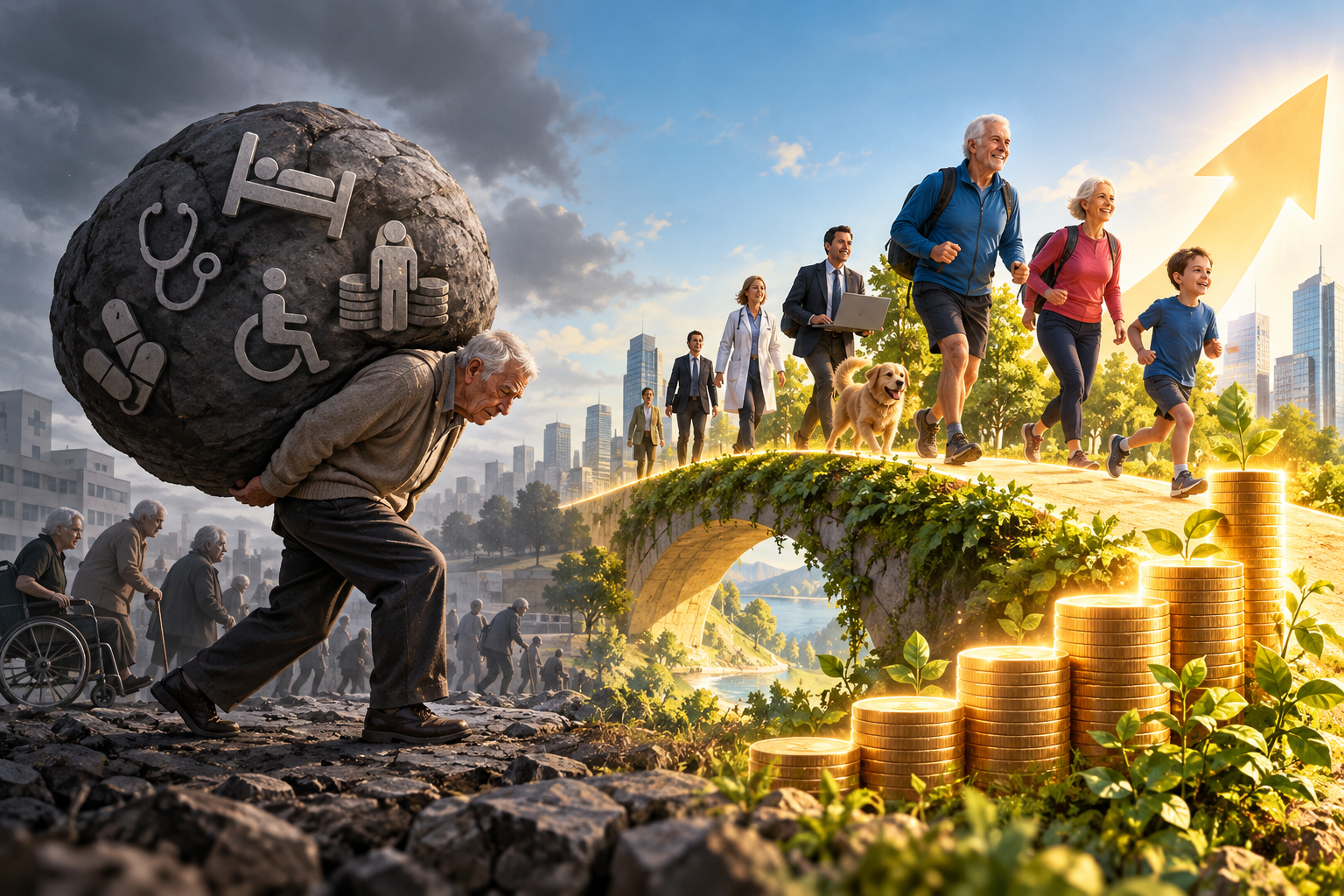 Illustration accompanying the longevity dividend perspective